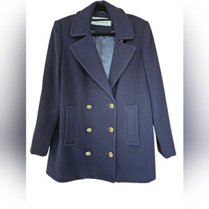 MacIntosh 100% Wool Peacoat, Size 8, Navy, GUC